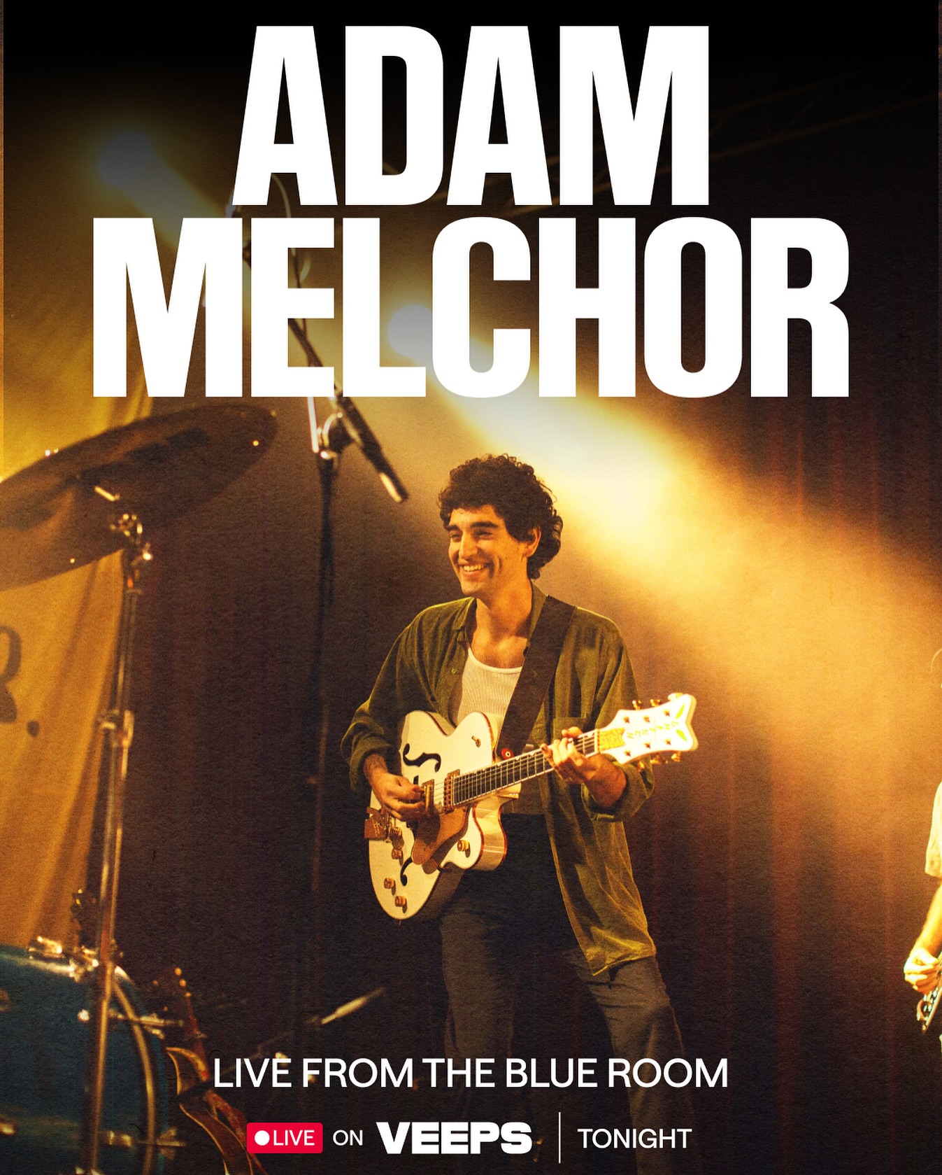 Adam Melchor Performs Live in Nashville Catch Adam Melchor streaming his new album live from the Blue Room in Nashville on Veeps!.