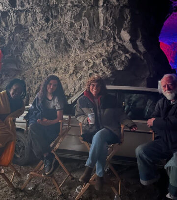 Adrienne Barbeau Endures Early Morning Cave Shoot