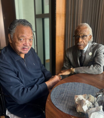 Al Sharpton Meets Mentor Rev. Jesse Jackson In NYC