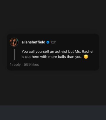 Aliah Sheffield Praises Stylist for ‘Standing on Business’