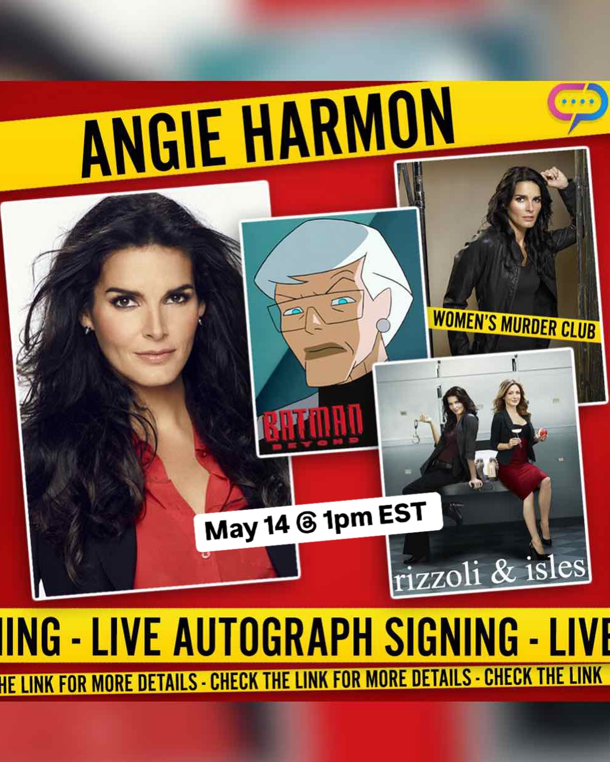 Angie Harmon goes live; score custom autograph signatures via Streamily this Wed. Act now!