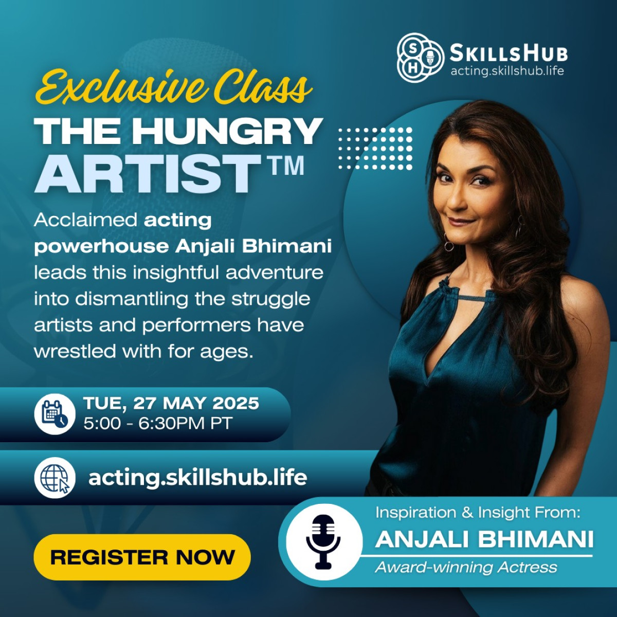 Anjali Bhimani Hosts The Hungry Artist Class Actress Anjali Bhimani leads an exclusive session on performer mindset traps and myths.!!!