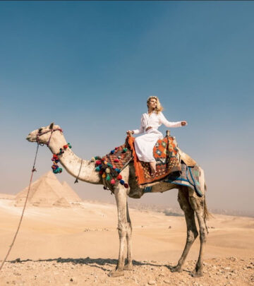 Exotic journey meets candid resilience amid ancient sands, where celebrity spirit ignites