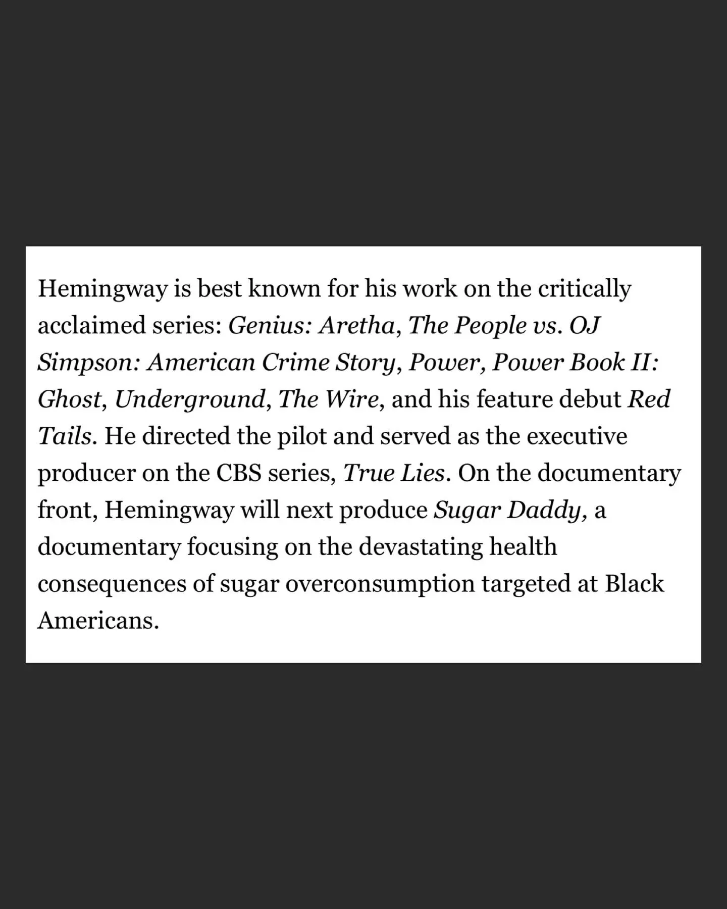 Anthony M. Hemingway Directs Boston Blue Pilot