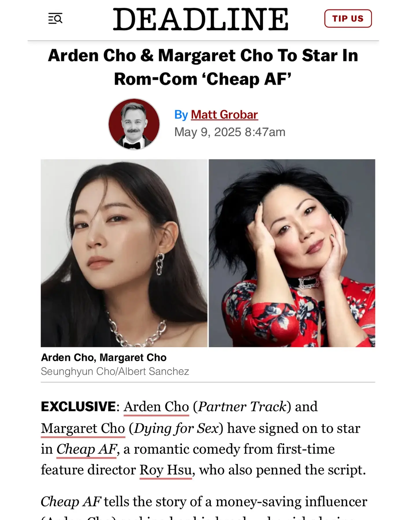Arden Cho Stars in Rom-Com ‘Cheap AF’ With Margaret Cho Actor juggles real wedding plans alongside on-set nuptials in this upcoming debut rom-com.