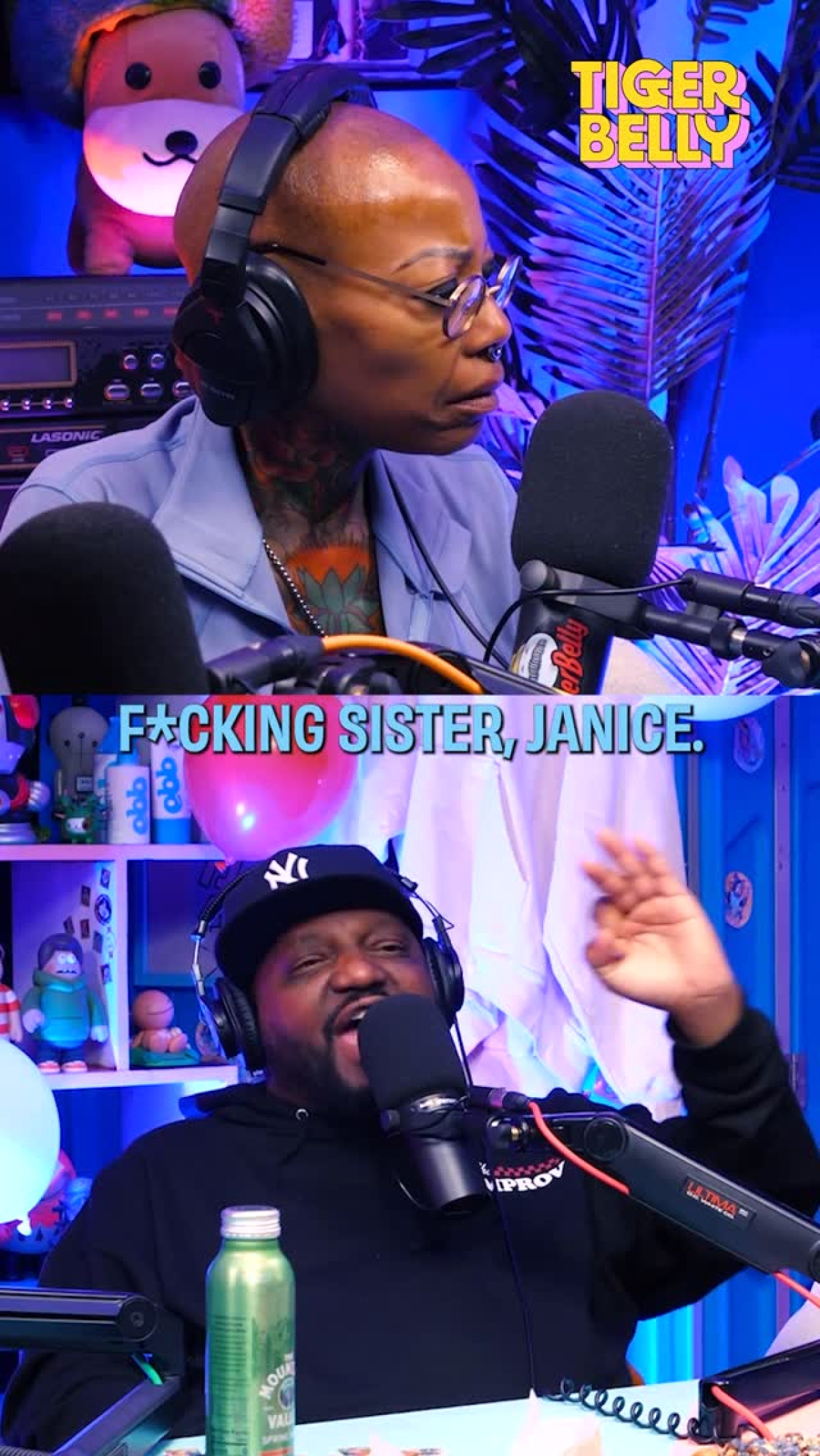 Comedian Aries Spears nails Tony Soprano impression on TigerBelly ep500, wowing fans live.