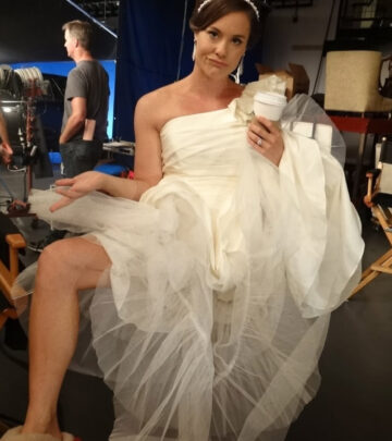 Ashley Williams: Flashback Fun in a Wedding Dress Role