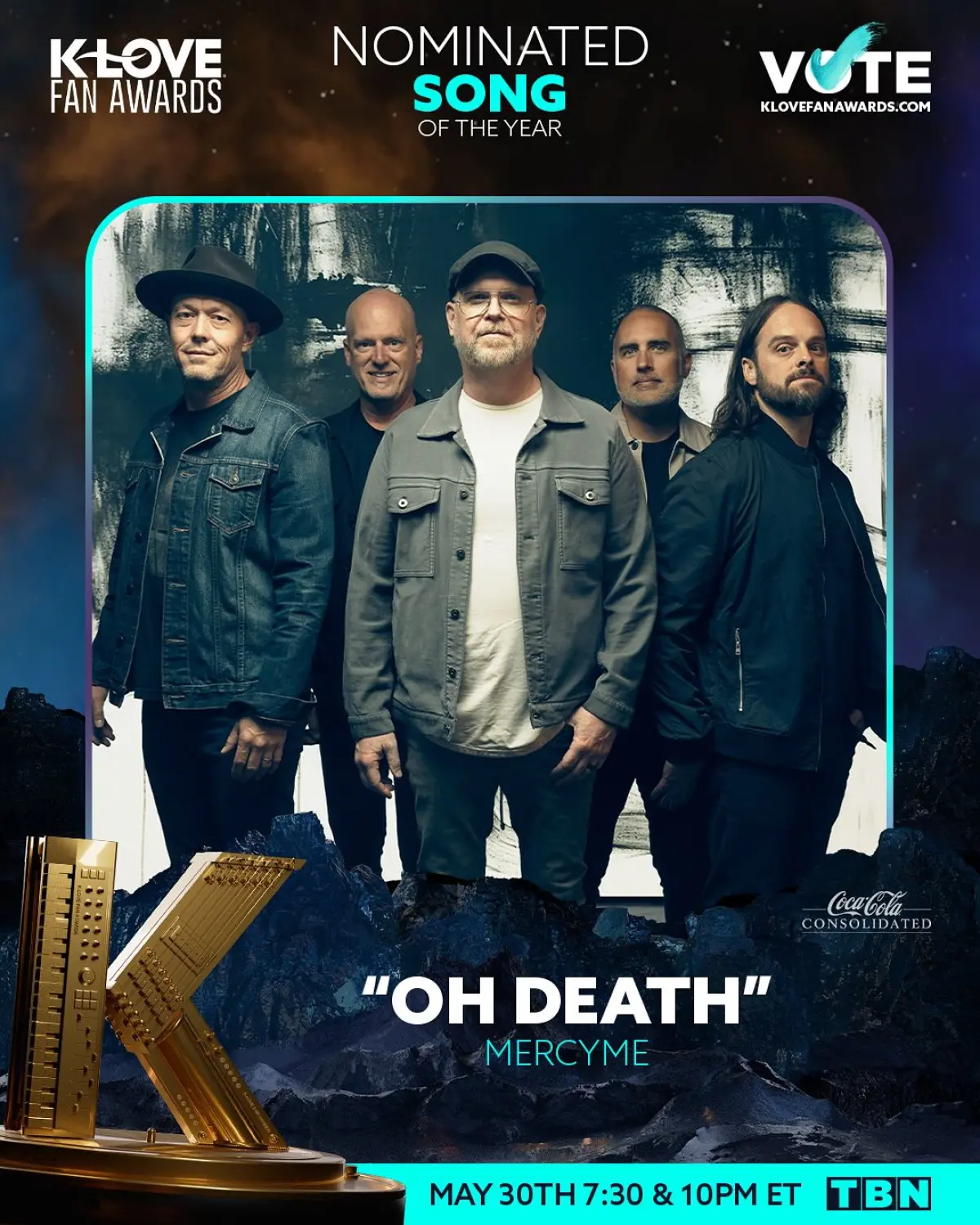 Bart Millard Urges Fans to Vote in K-LOVE Fan Awards MercyMe’s frontman is vying for three award titles and dangles a chicken bucket prize.