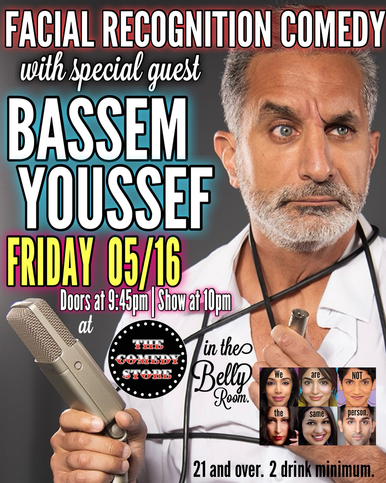 Bassem Elevates Facial Recognition Comedy Tonight An innovative standout act in the belly room stirring up quirky hilarity for fans tonight.