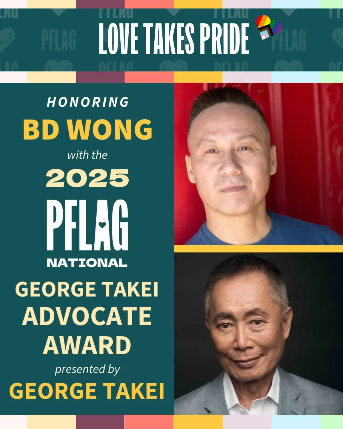 BD Wong Honored With George Takei Advocate Award NYC Honors BD Wong at 2025 PFLAG Award; A Night Celebrating Artistry, Activism, Impact!!