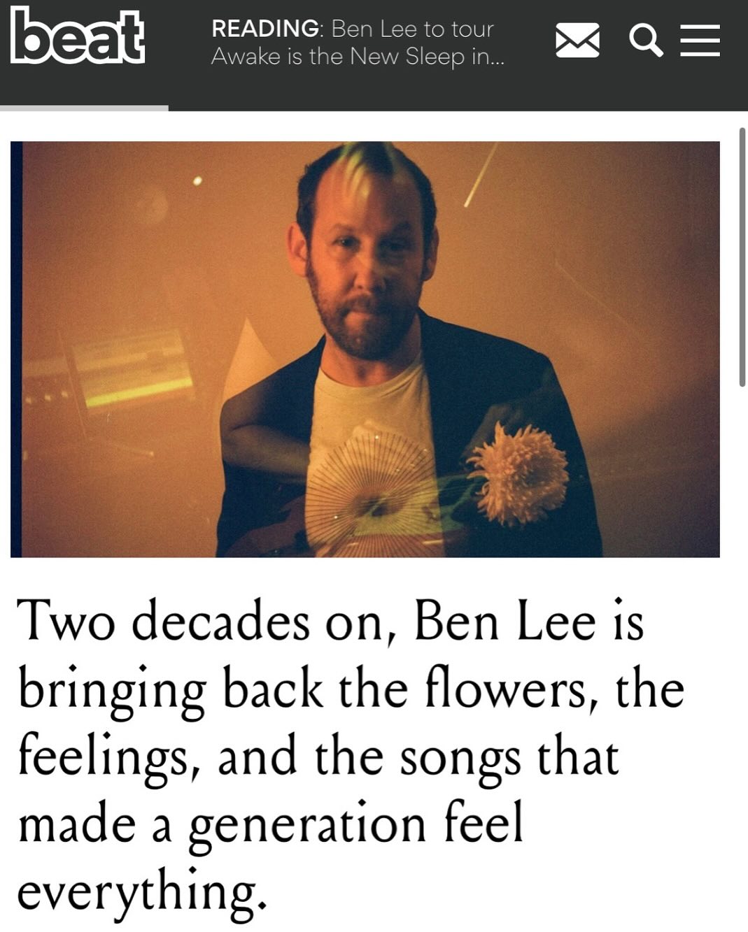Ben Lee Embraces #AITNS20 With Vibrant Visual Art