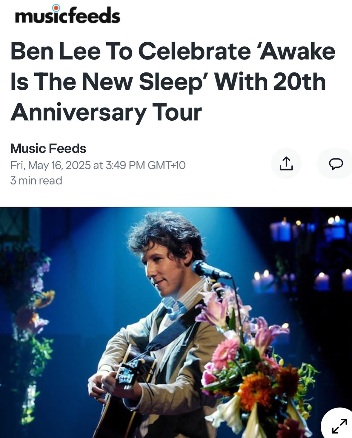 Ben Lee Embraces #AITNS20 With Vibrant Visual Art