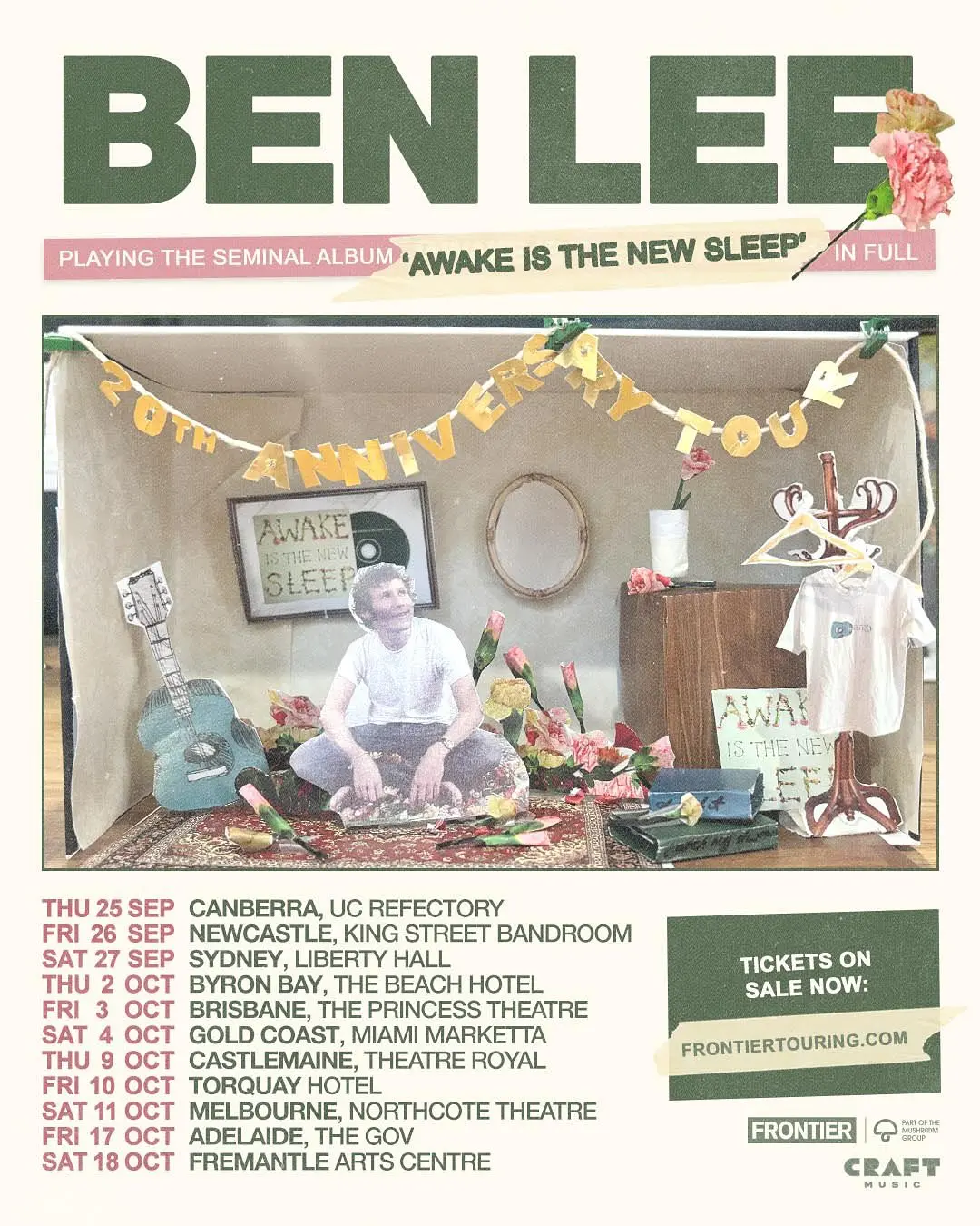 Ben Lee's Awake Is The New Sleep Tour Tickets On Sale