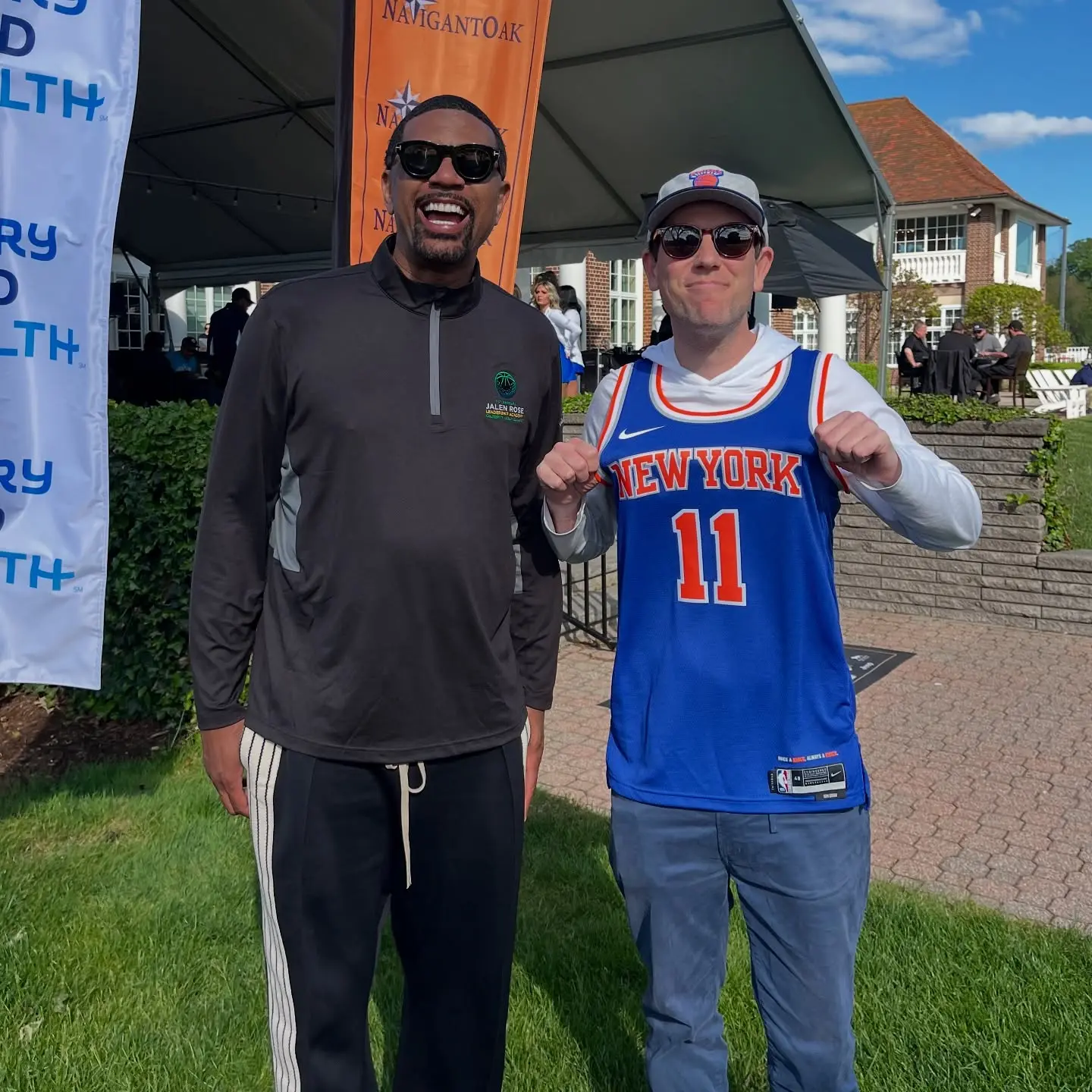 Ben Lyons Cheers Knicks Past Pacers Courtside