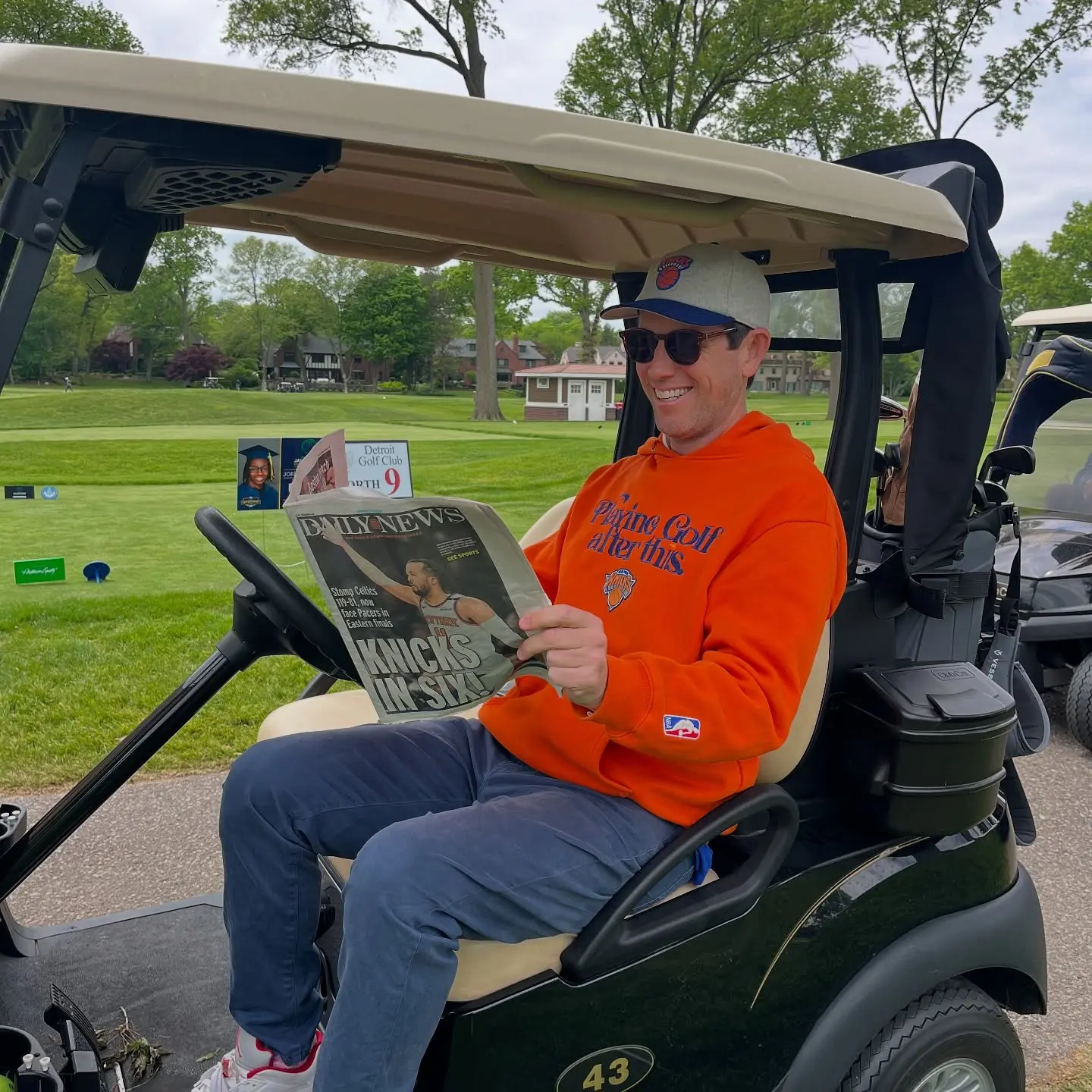Ben Lyons Cheers Knicks Past Pacers Courtside