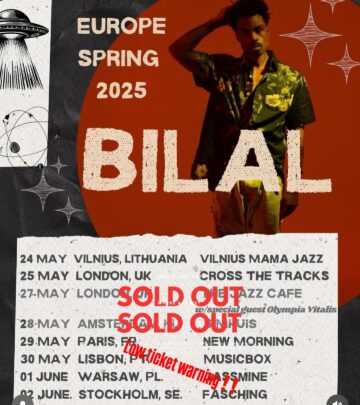 Renowned R&B singer Bilal returns to Europe, reviving festivals, venues, cities, and fans.