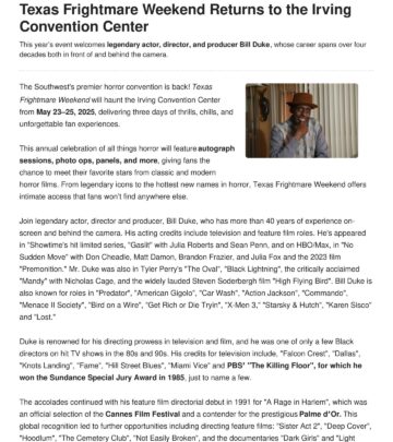 Bill Duke Attends Texas Frightmare Weekend