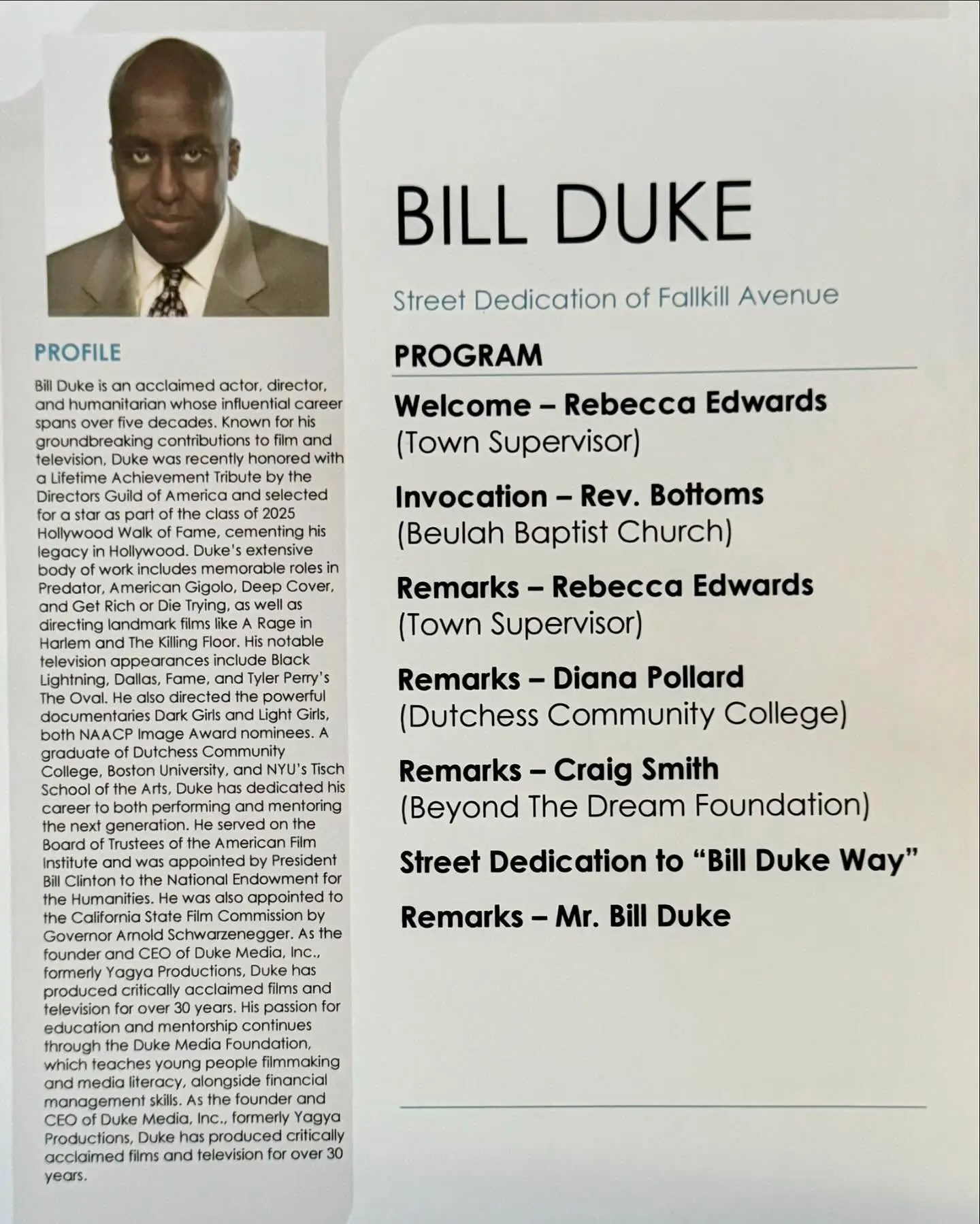 Bill Duke Way: Iconic Tribute In New York