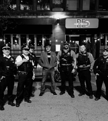 Iconic actor savors local charm, celebrating alongside elite officers for civic pride!!!!!