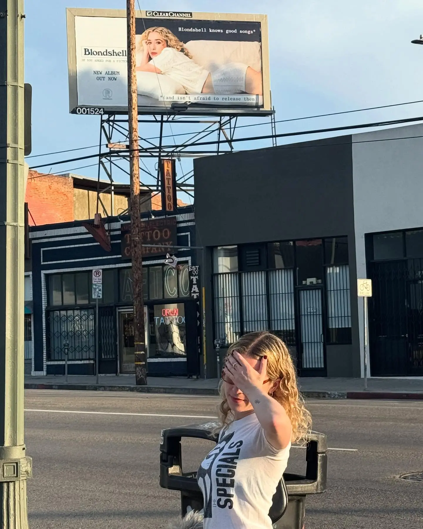 Iconic musician delivers a playful, tongue-in-cheek hint of a revealing billboard display