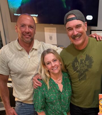 Brady meets comedy royalty post-show, shares film quotes that spark joy and awe for all.!