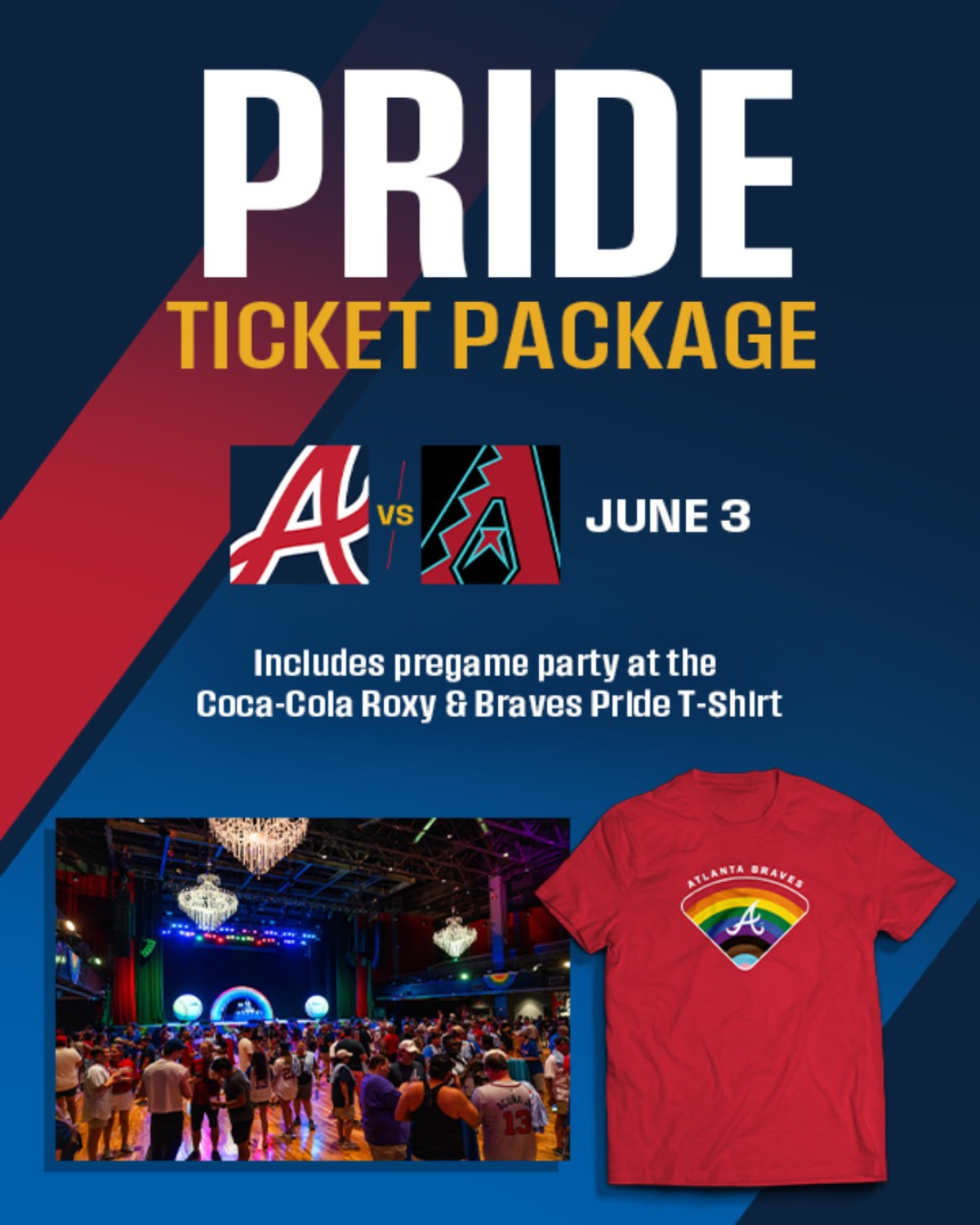 Braves Pride Night Unveils Special Ticket Package Celebrate June 3 with a Coca-Cola Roxy pregame, exclusive Pride tee, and donation to LGBTQ+ fund!