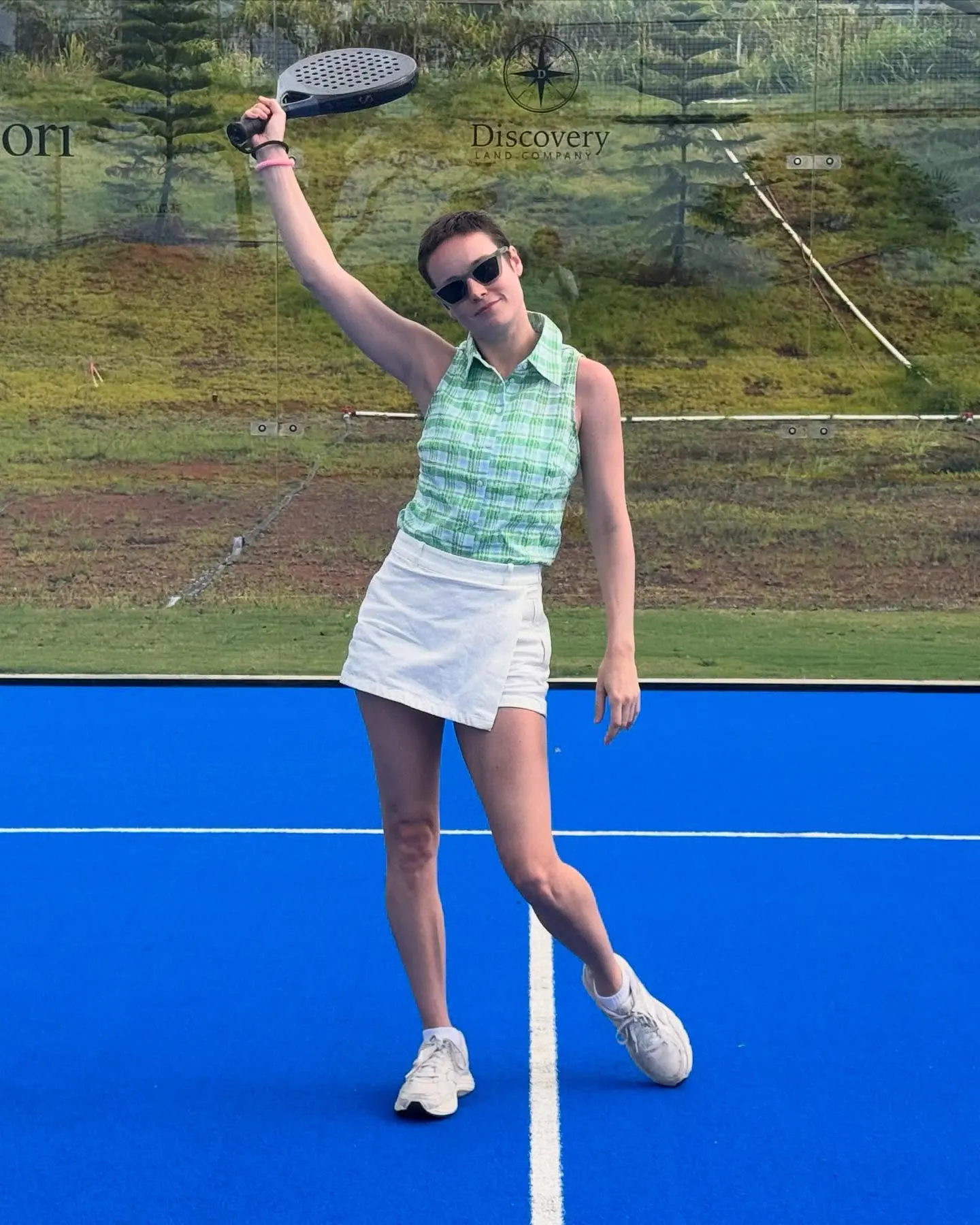Brie Larson Takes On Paddle Court Challenge Celebrity athlete hits the paddle court, blending sport and style with signature flair!!!