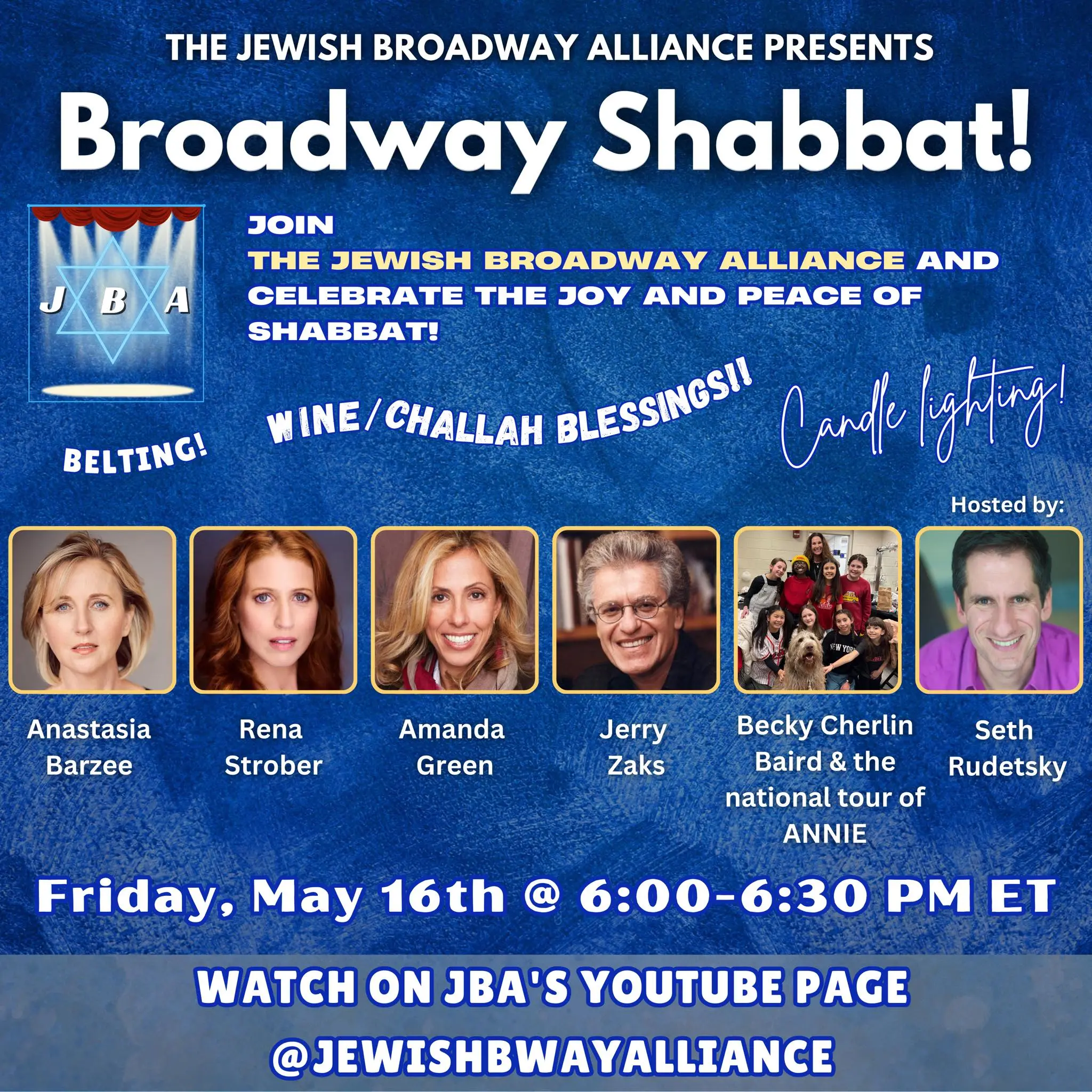 Broadway Shabbat Unites Heart, Art, And Prayer Performers unite with healing prayers & ANNIE tour highlights live on YouTube tonight.