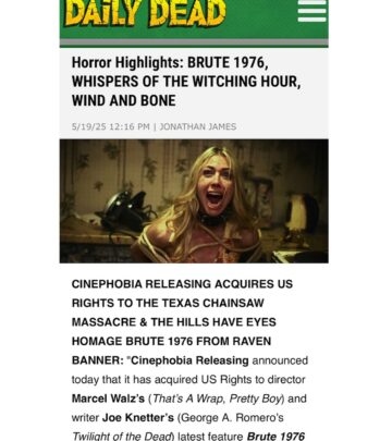 An intense gory thrill ride in theaters this summer for ultimate pure horror aficionados!!