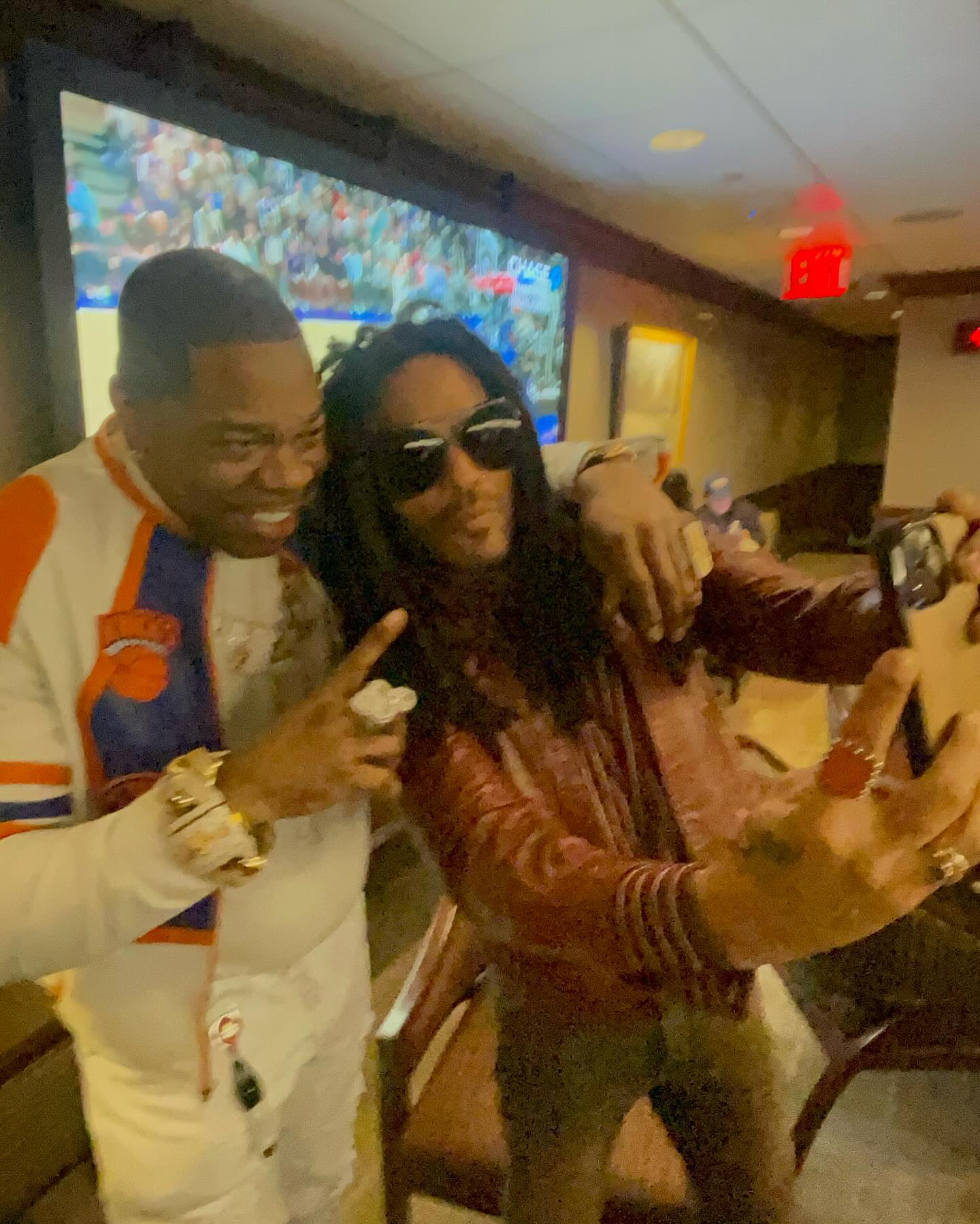 Busta Rhymes Celebrates Knicks Victory Over Boston