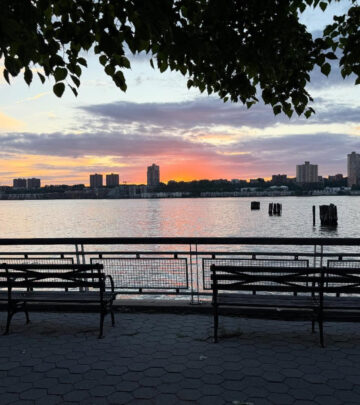 NYC sunset charm as Cady McClain reveals nature’s allure with timeless, vibrant flair now.