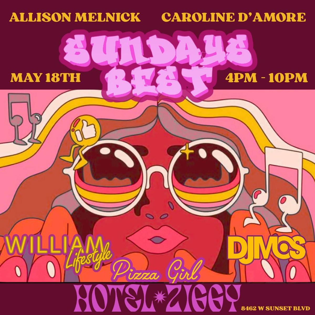 Caroline D’Amore Celebrates Sunday at Hotel Ziggy Join a chic Sunday scene with upbeat vibes and tasty pizza surprises at a stylish venue wow