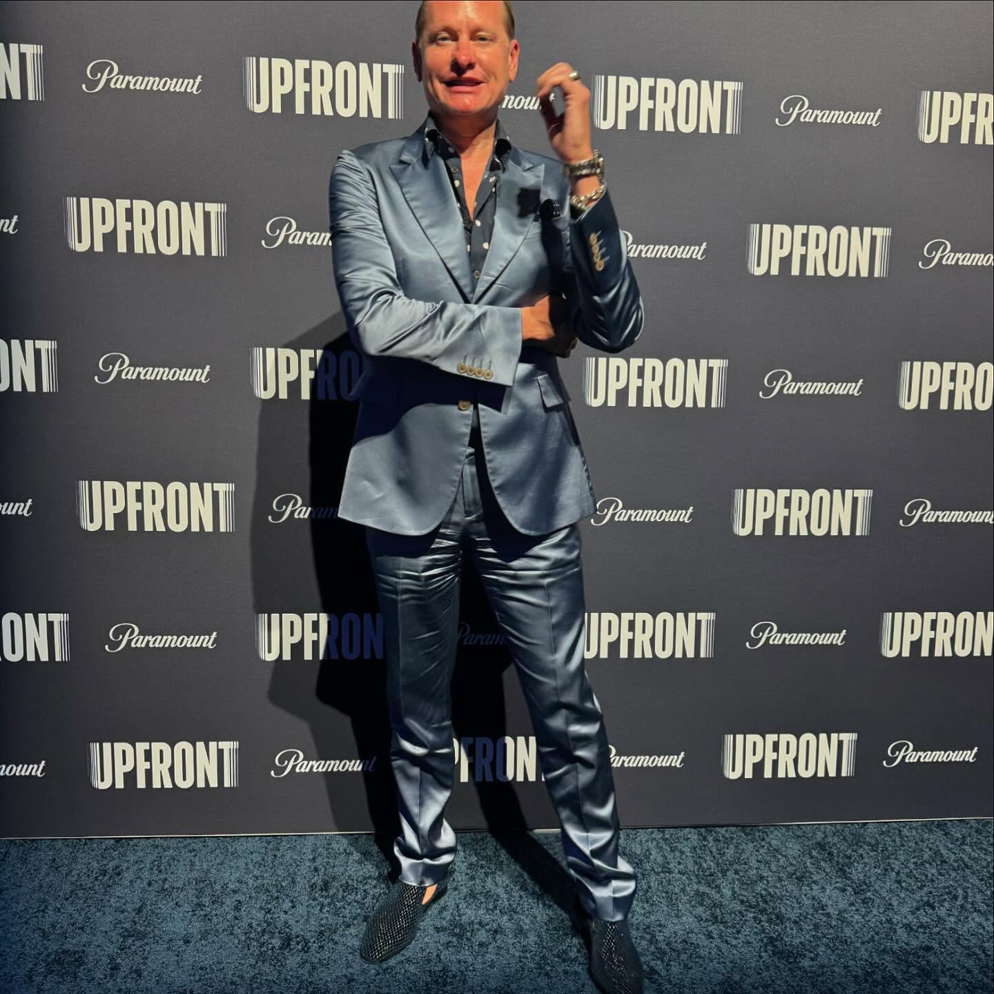 Carson Kressley Sports Satin Look With Designer Flair Fashion guru Carson Kressley channels luxury with satin style and nods to designer elegance.