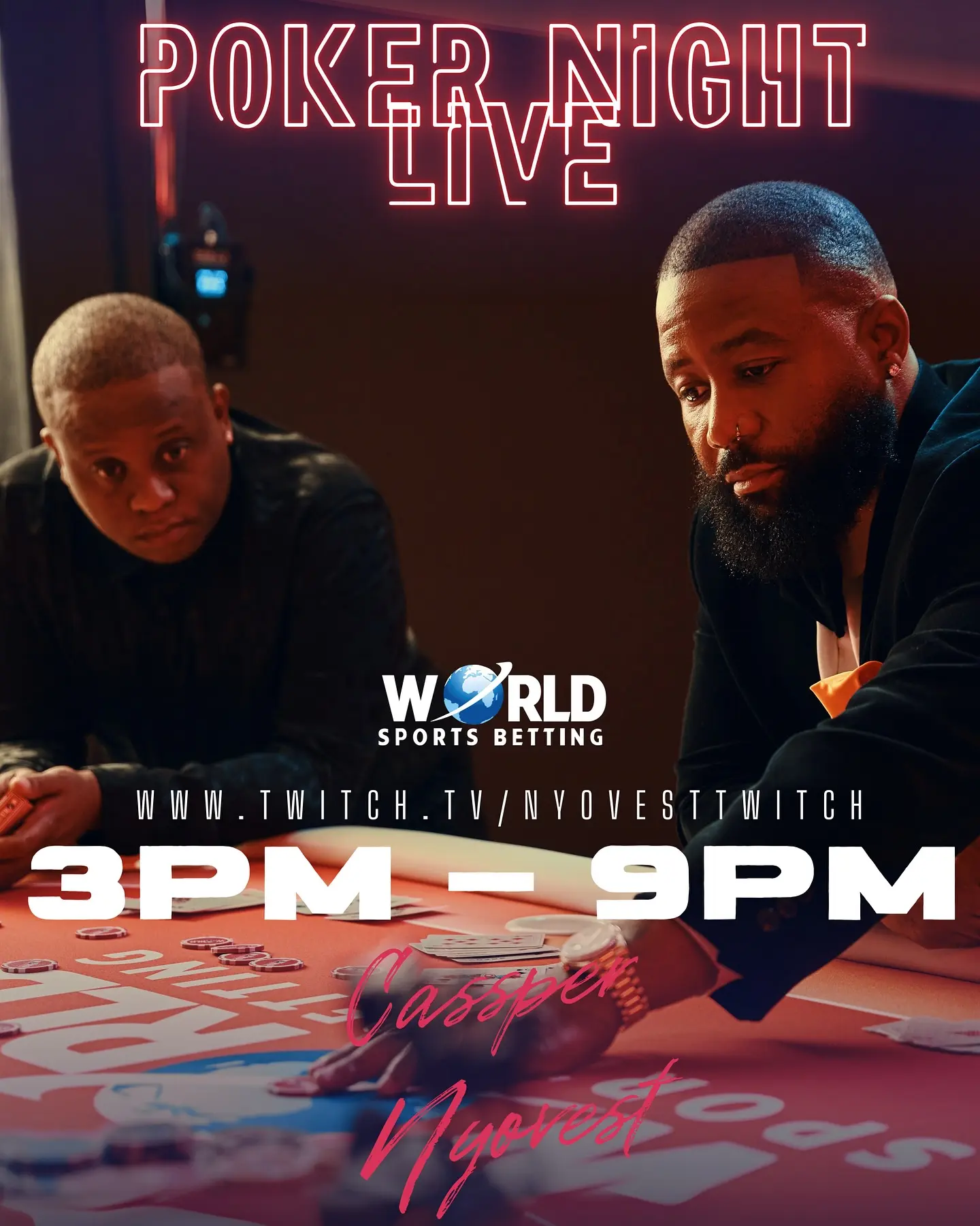 Cassper Nyovest’s Poker Night Live Hits Twitch Tomorrow Card game stream with world_sports_betting starts at 3pm – catch via bio link exclusively!