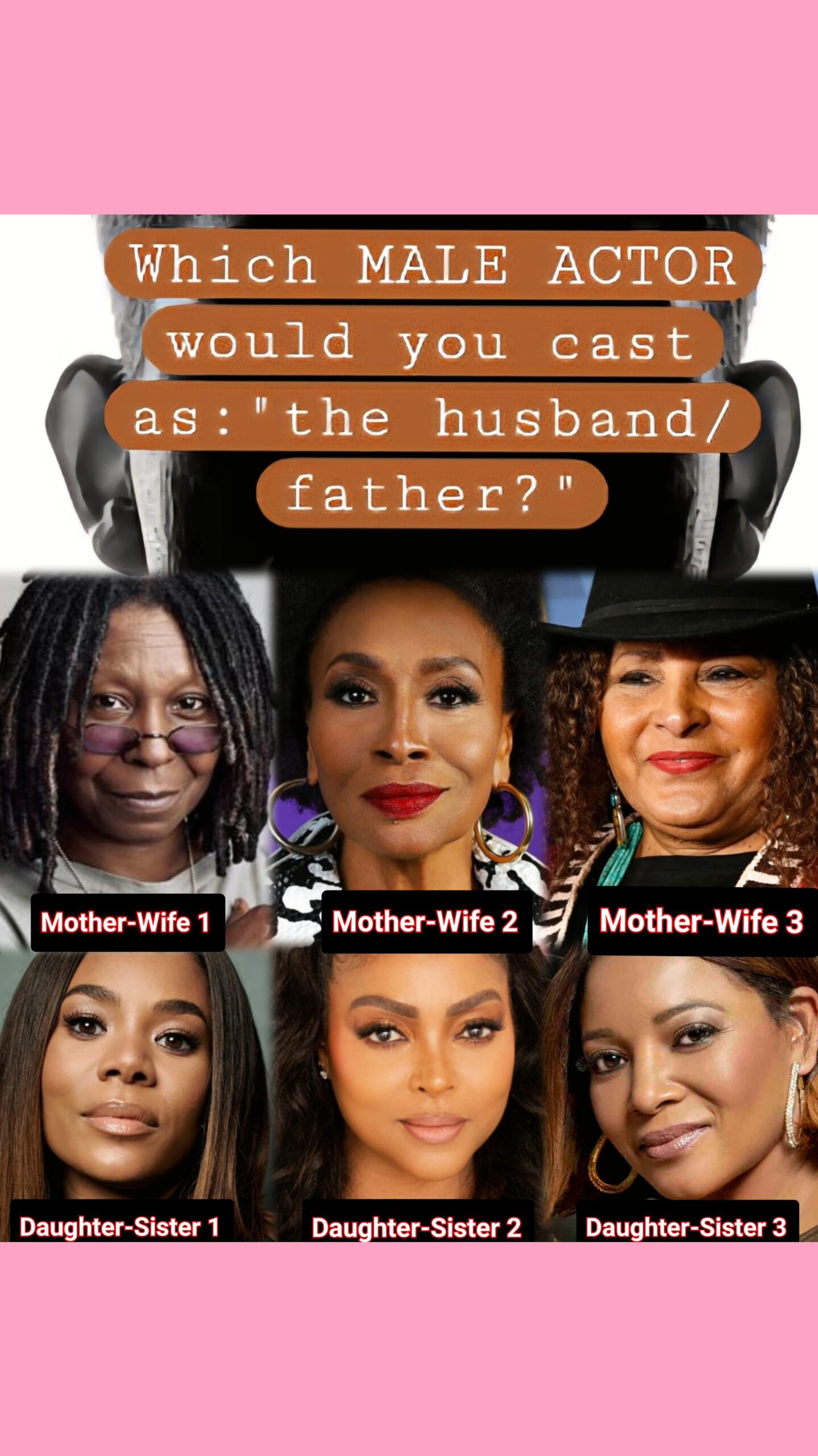 Casting Call: Ideal Father in Family Drama? Iconic casting puzzle: Pick the ideal man to complete this unforgettable family unit! Now?