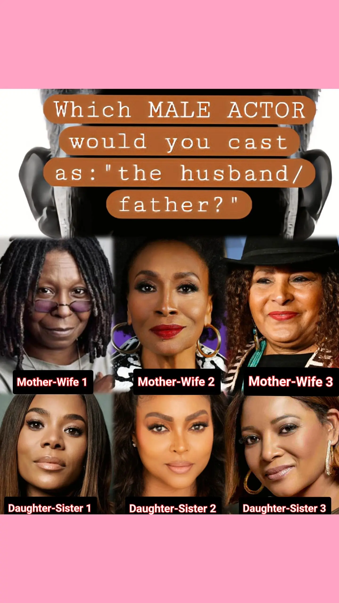 Iconic casting puzzle: Pick the ideal man to complete this unforgettable family unit! Now?