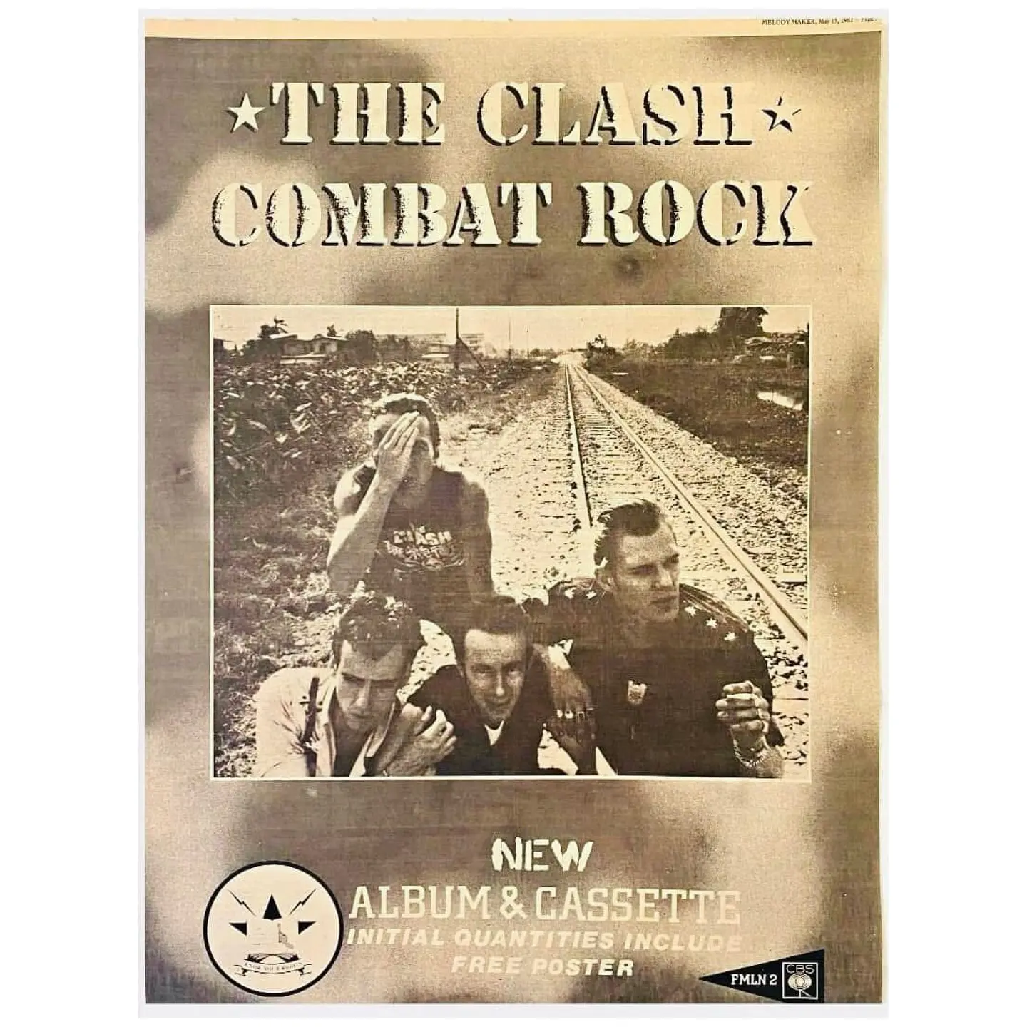 Celebrating Combat Rock: A Timeless Classic Joe Strummer releases poster art from legendary album on its 43rd Anniversary