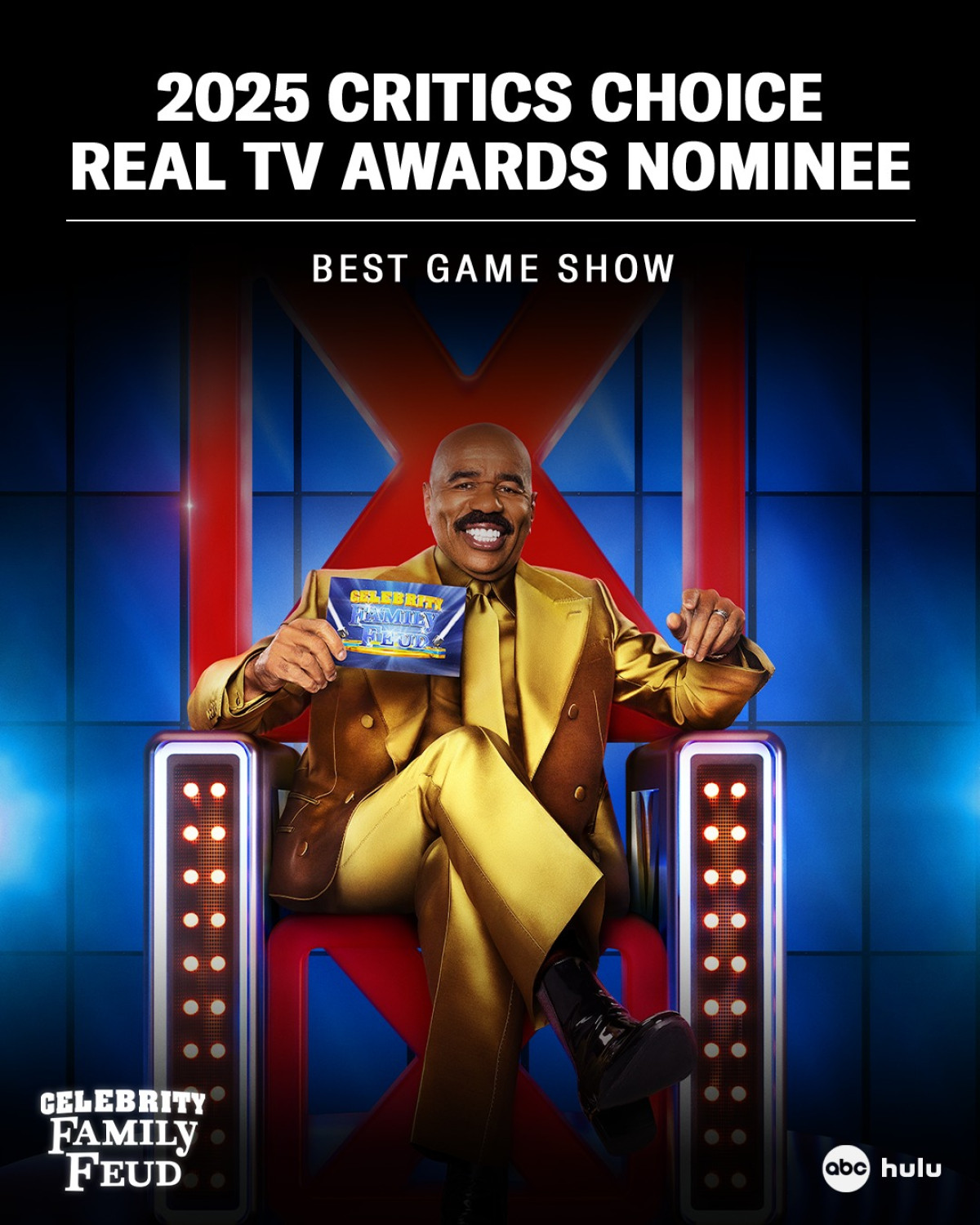 Celebrity Family Feud Nominated For Real TV Awards Steve Harvey Steers The Hit Game Show With A Critics’ Choice Nod At Real TV Awards Show!!!