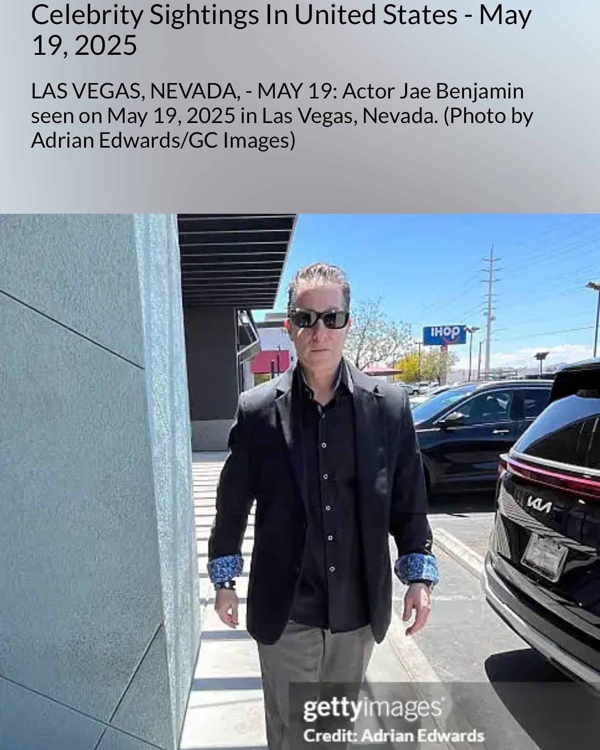 Celebrity Sightings: Jae Benjamin In Vegas