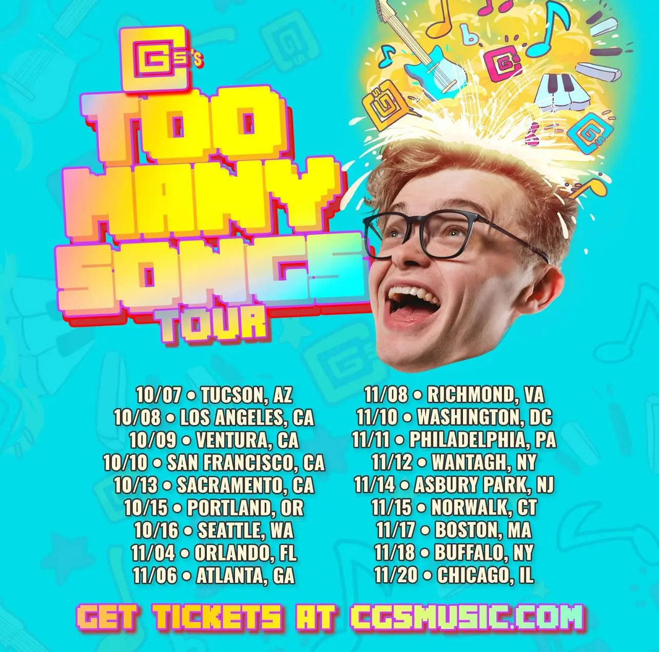 CG5 Announces Epic Live Music Tour Experience Catch CG5 on tour as his electrifying act takes center stage. Tickets on sale now!!! ASAP