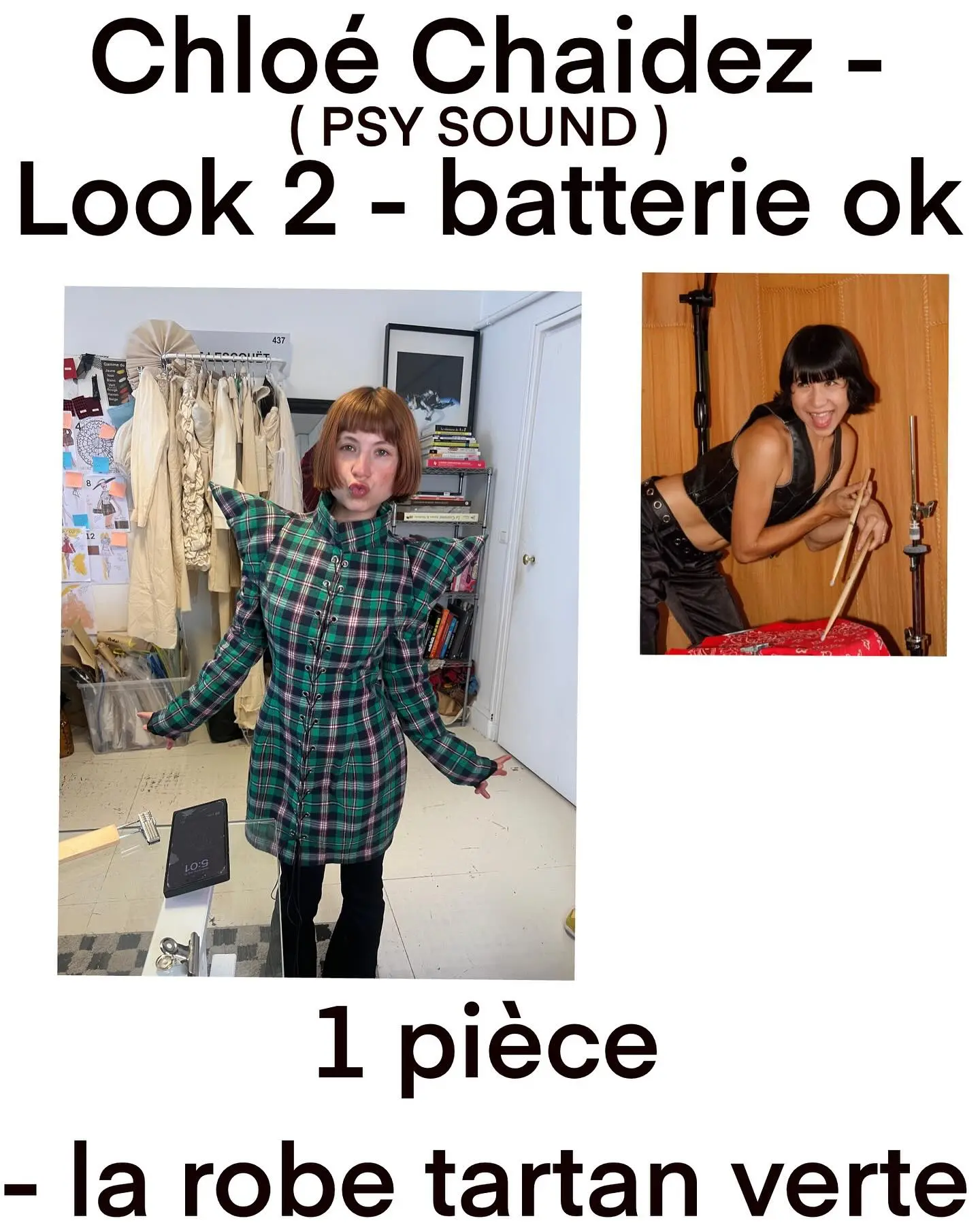 Chloe Chaidez’s Three Paired Looks for PSY Sound Show
