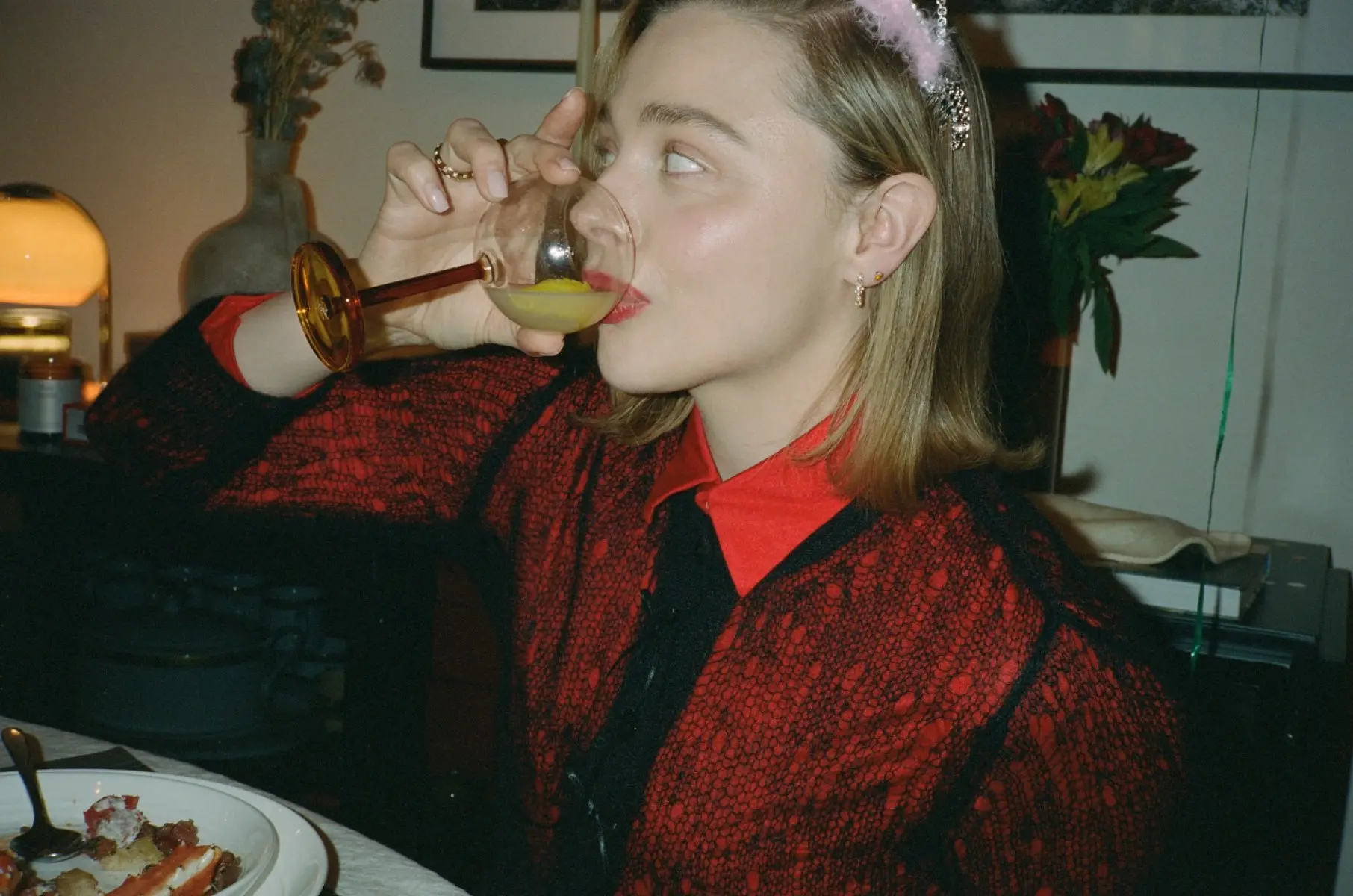 Chloë Grace Moretz Enjoys Perfect Evening With Friends Chloë relishes a gourmet evening with loved ones, savoring artful cuisine via Airbnb now.