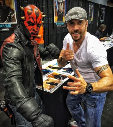 Chris Daughtry honors a legendary Star Wars tribute as Darth Maul on May the 4th day 2023.