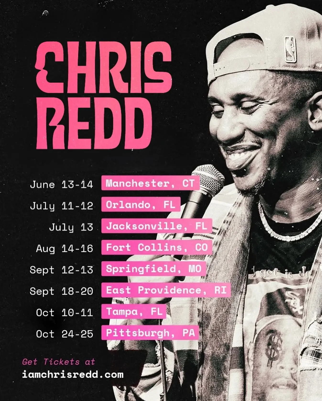 Chris Redd Announces New Comedy Tour Dates Experience hilarious live shows as Chris Redd rolls out fresh tour dates across America!!!