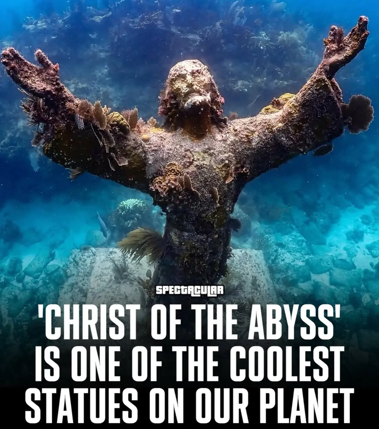 Underwater bronze statue in Key Largo unites art, faith, and marine conservation at heart.