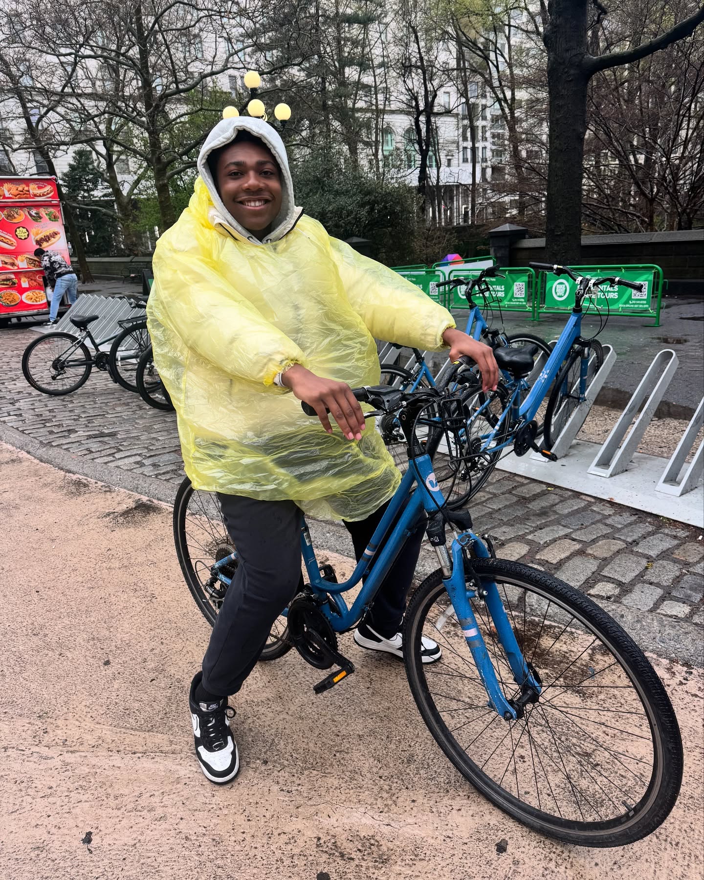 Christian J. Simon Braves NYC Rain at Central Park