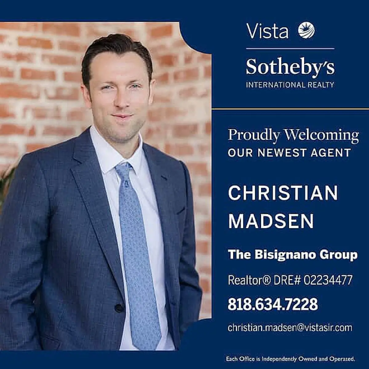 Christian Madsen Marks New Beginnings With Grandpa’s Tie Dark Tower actor dons classic formal ensemble officially opening CA real estate firm today!