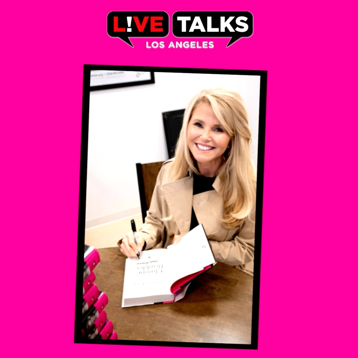 Christie Brinkley debuts signed Uptown Girl memoir at exclusive event with Cindy Crawford.
