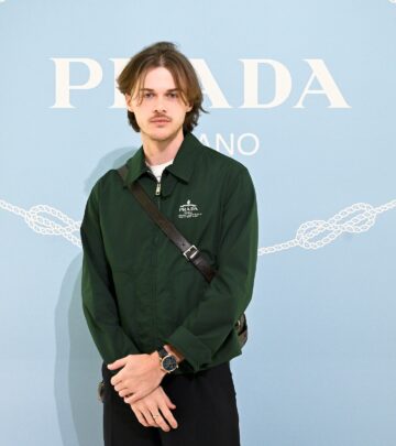 Christopher Briney showcases chic moments and exclusive Prada collaborations for his fans.