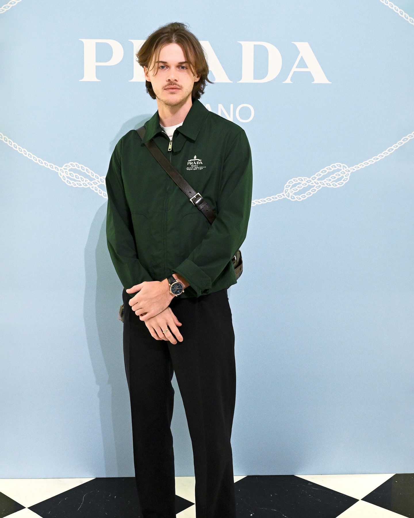 Christopher Briney Enjoys Week With Prada Family